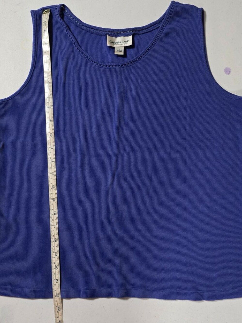 Purple cotton tank top